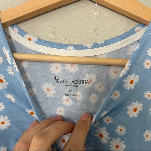 Koolaburra by UGG Cotton Rayon Tiered Cottage Lounge Dress Floral Casual Comfy - Picture 3 of 8